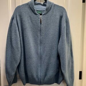 Men’s Scandia‎ Woods Mottled Blue Full Zip Sweater Cardigan. Size 2XL.
